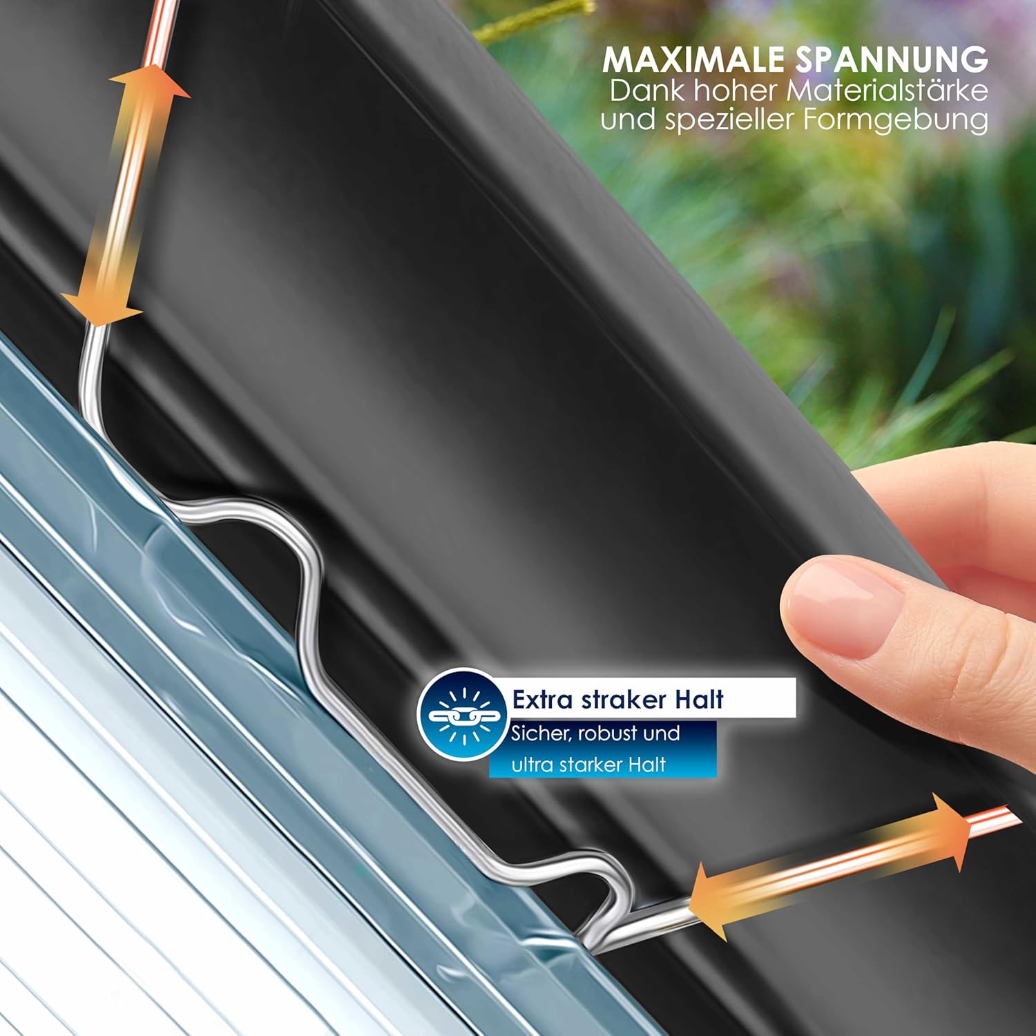 KESSER® 14x Polycarbonat Hohlkammerstegplatten 4mm | 10,25m2 Doppelstegplatte - 60,5 x 121 | Stegplatten UV-beständig Für Gewächshaus Gartenbau Carports | 50xKlammern, 50xZ-Clips & 30xGewächshausclips — Ansicht 6