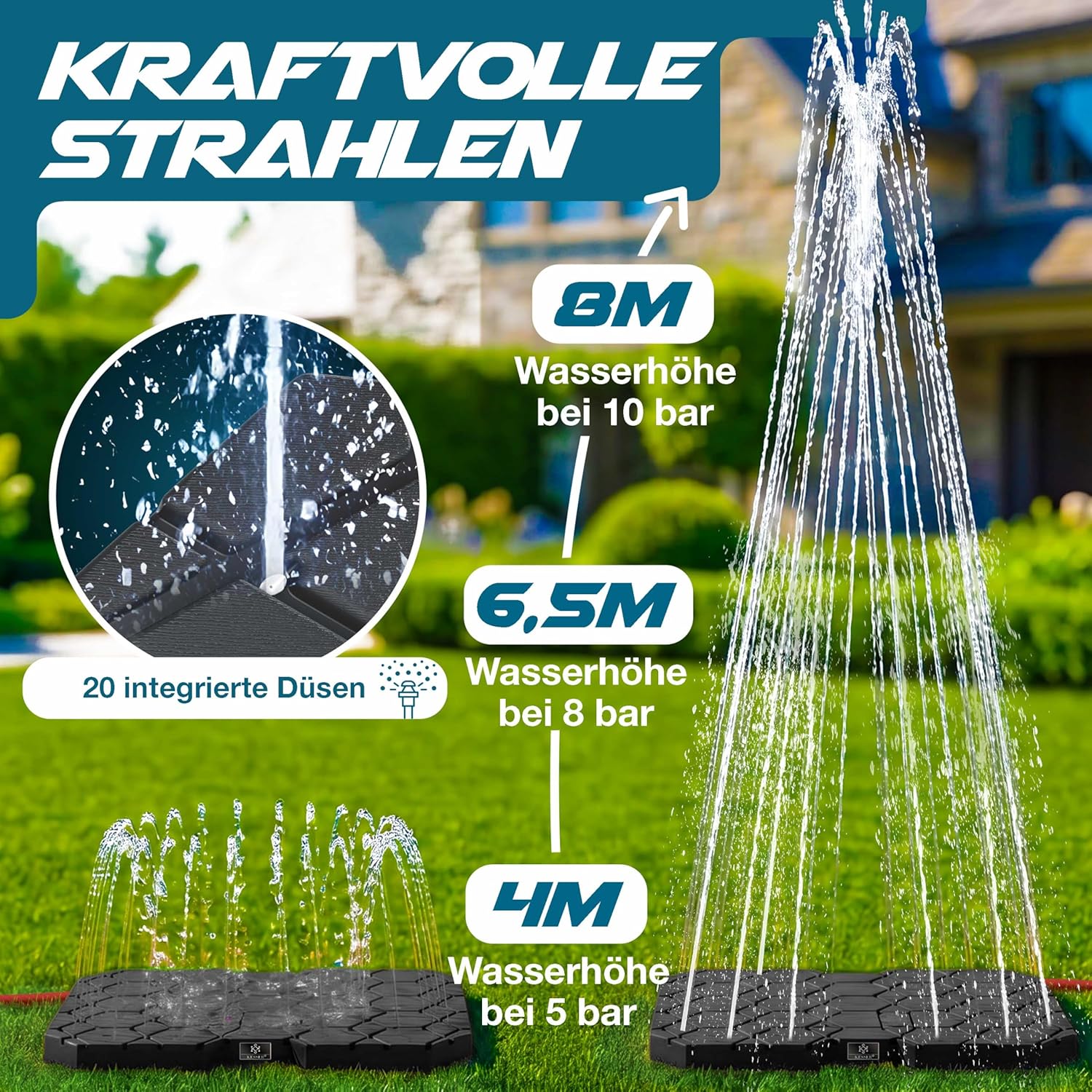 KESSER® Bodendusche Geo Gartendusche, Dusche für alle - Groß, Klein & Vierbeiner, rutschfest, UV- & Wetterfest, Rostfrei & Schimmelresistent, Steuerung über Fußrad, Inklusive Zubehör, Anthrazit — Ansicht 5