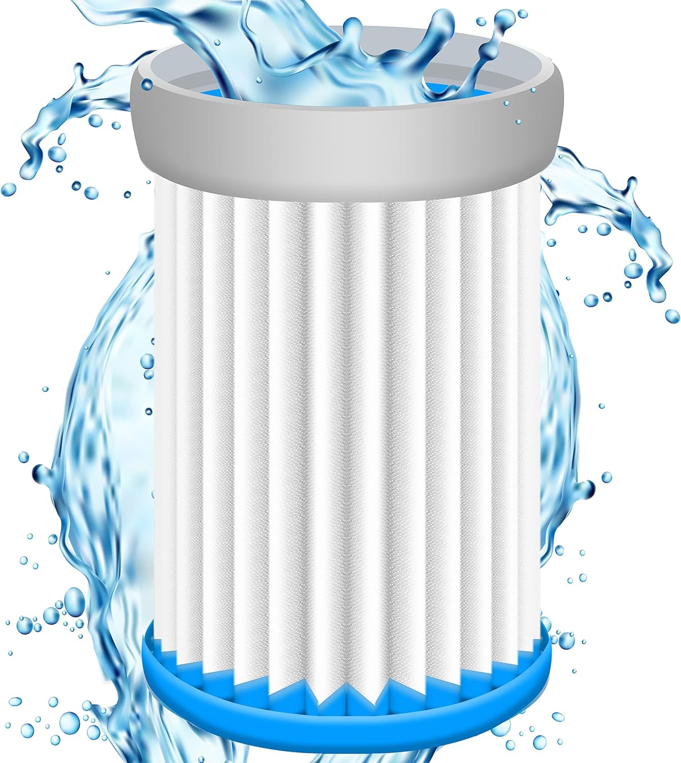 KESSER® Ersatzfilter für Poolsauger K-PS-2054K Filterkartusche für Pool Bodensauger bis zu 15 m3 (15000 Liter)