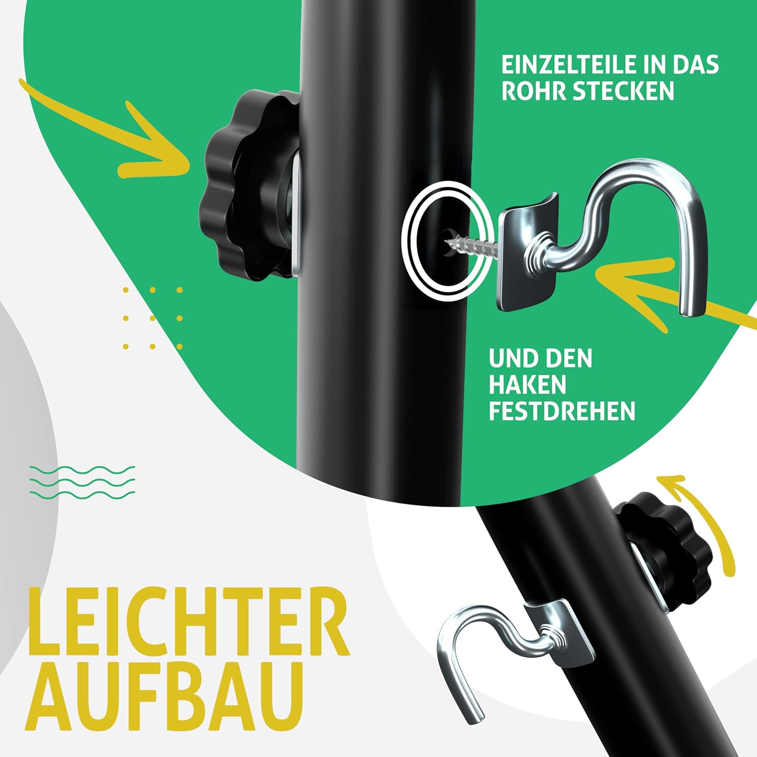 KESSER® Hängematte Lake mit Gestell, Doppel für 2 Personen, 200kg Belastbarkeit, Indoor & Outdoor, XXL Hängesessel, Garten, Pool, Balkon, Terrasse, Inkl. Kissen, Beutel & Tasche, Grau — Ansicht 6