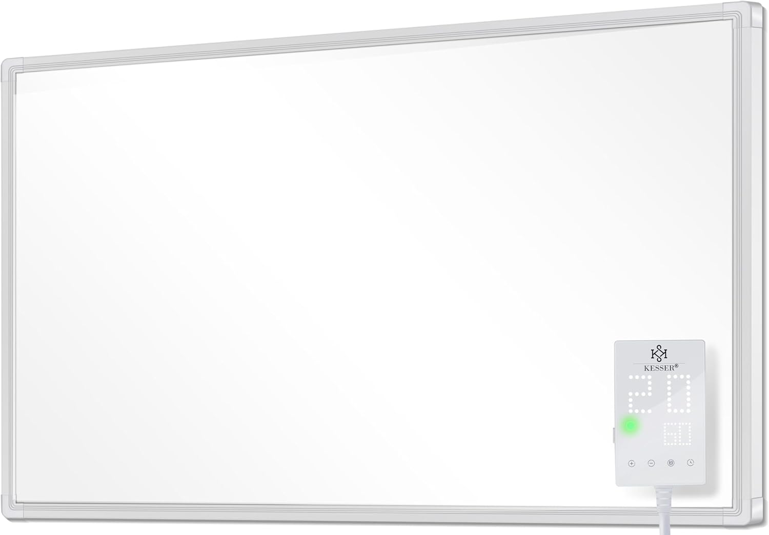 KESSER® Infrarotheizung Mit Thermostat Infrarotheizkörper Elektroheizung Infrarot Heizung Wandheizung - 28 unterschiedliche Routineprogramme, Heizkörper Heizpaneel 1000W Mit Steckdosenthermostat
