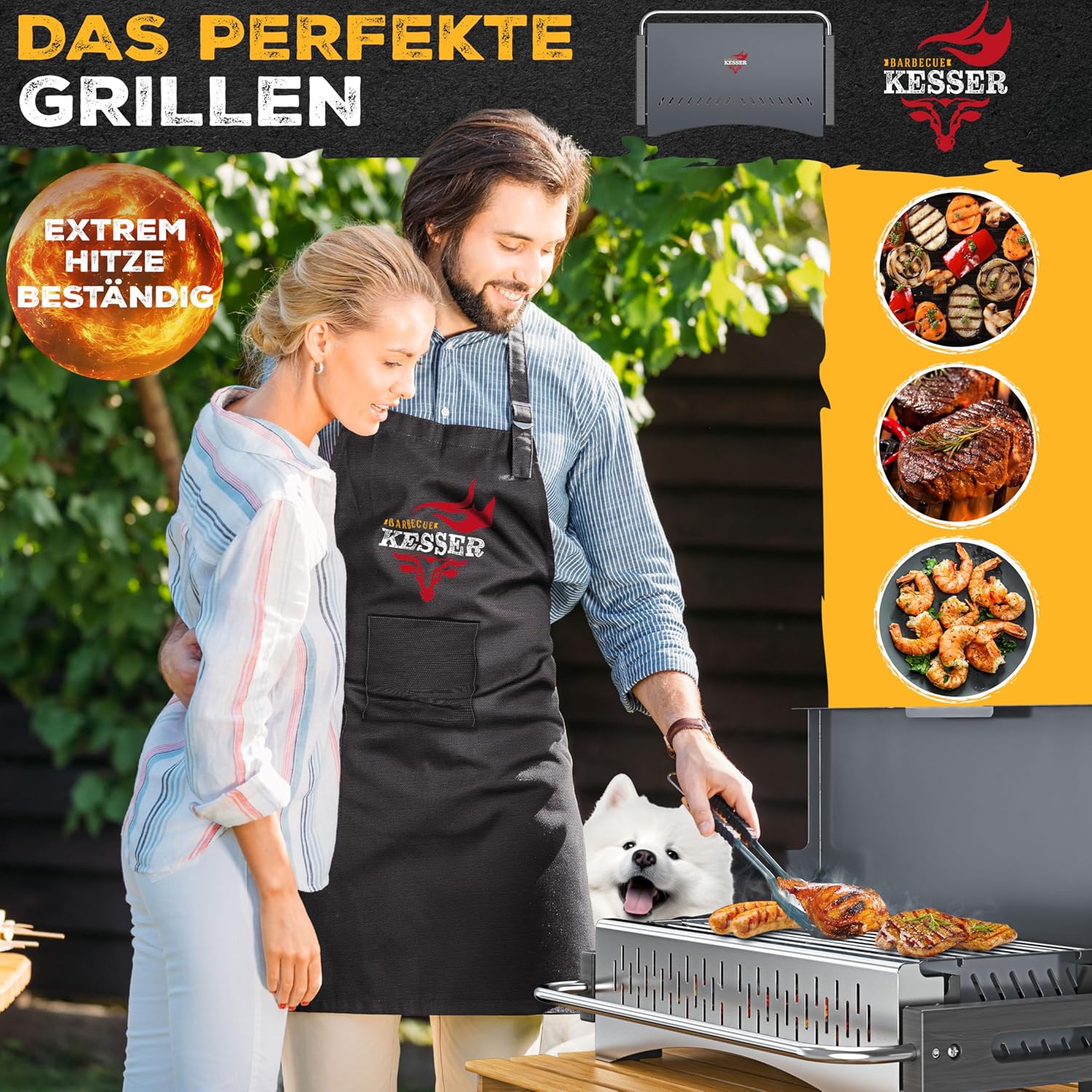 KESSER® Klappgrill tragbarer Camping Grill | Holzkohlegrill aus pulverbeschichtetem Stahl inklusive Grillrost, Grillmatte & Tragetasche | Faltbar BBQ ideal für Camping, Picknick & Angeln — Ansicht 6