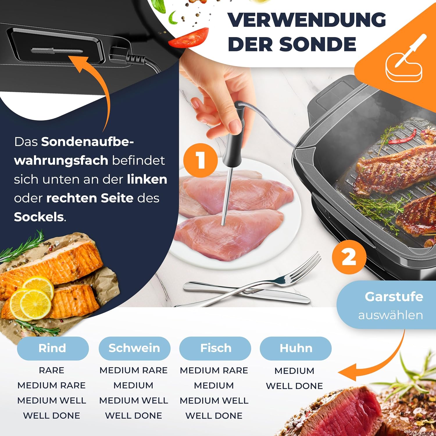 KESSER® Multikocher mit Heißluftfritteuse 8L & 16 Programme Küchengerät - Grillen, Backen, Schmoren, Dampfgaren Vorheiz- & Warmhaltefunktion Reiskocher Slow Cooker, Joghurtbereiter — Ansicht 4