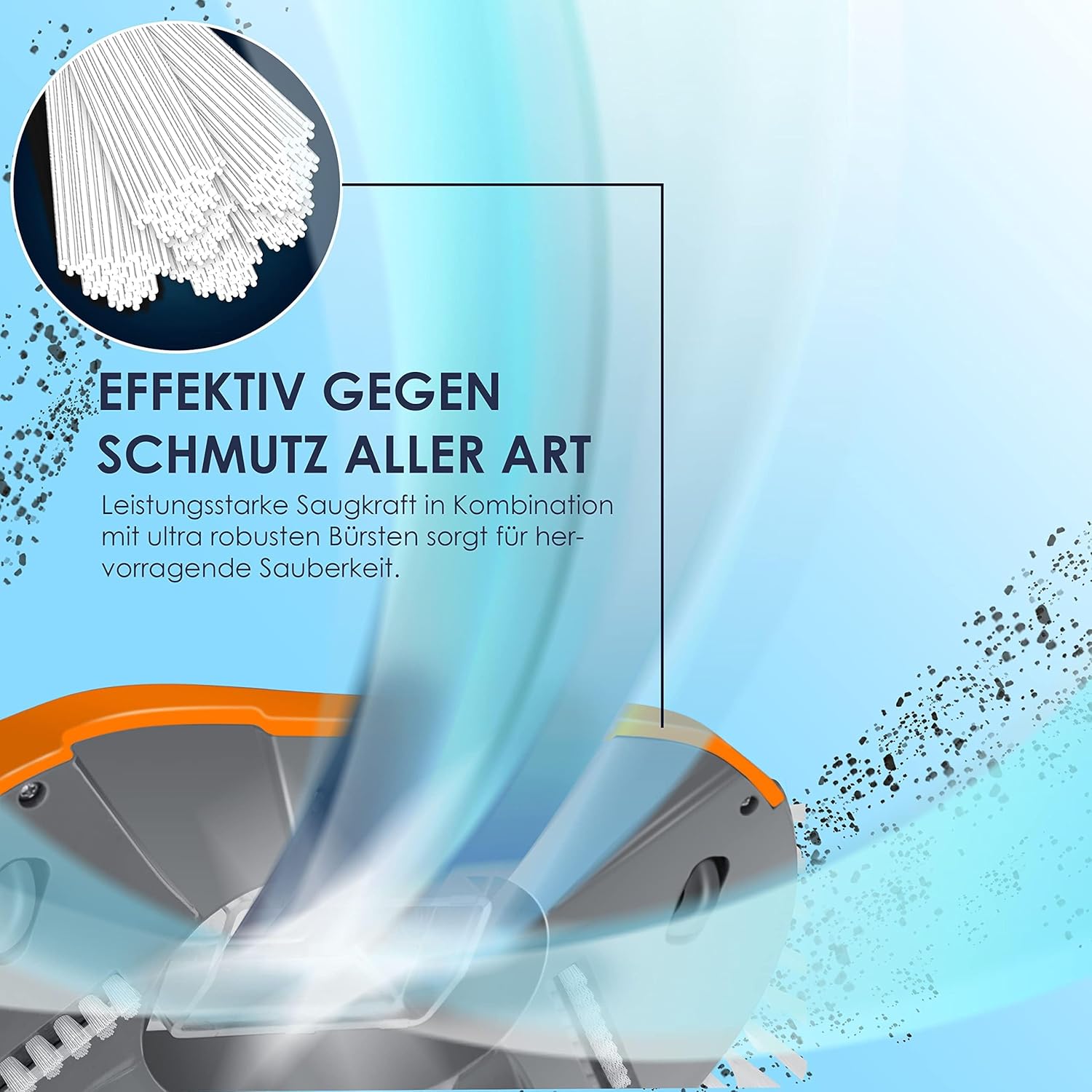 KESSER® Poolsauger mit Akku | elektrische Pool Bodensauger | Poolreiniger mit Filter & 2-Geschwindigkeits-System | Handsauger Reinigungsset kabellos bis zu 15m3 — Ansicht 5