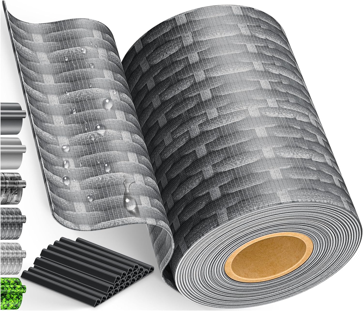 KESSER® PVC Sichtschutzstreifen Sichtschutz Rolle Doppelstabmatten Zaun Blickdicht 70m x 19 cm | 60 Befestigungsclips | Wetterfest Windschutz | Zaunfolie Sichtschutz Garten Gartenzaun Rattan-Anthrazit