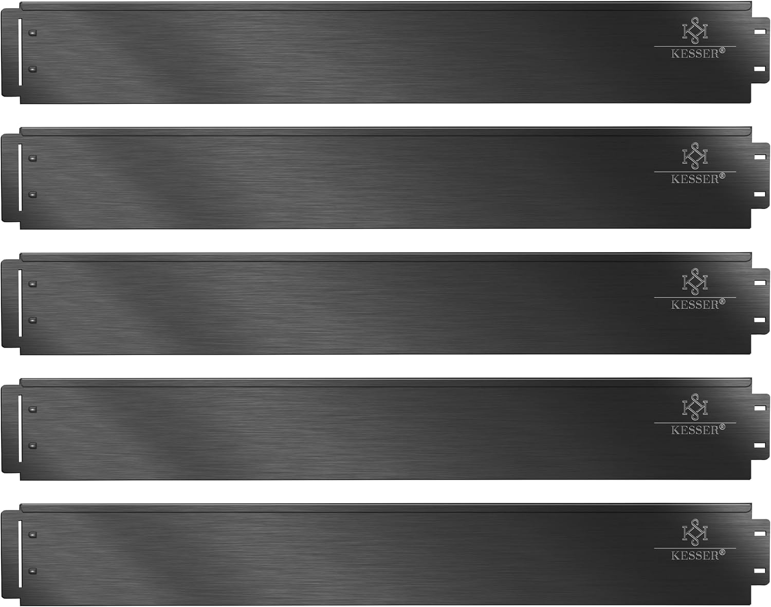 KESSER® Rasenkante Beeteinfassung Beetumrandung 10m 100x18cm Beetbegrenzung Rasenbleche Mähkante Metall Palisade Schwarz
