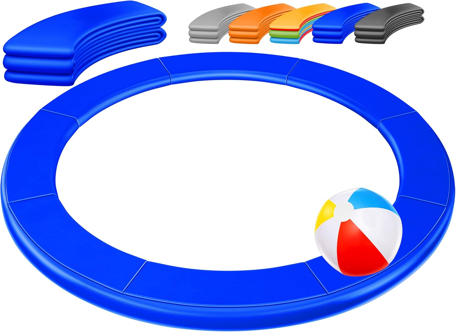 KESSER® - Trampolin Randabdeckung Ø 244, 305, 366, 426 cm, 30cm breit 100% UV-beständig reißfest Federabdeckung inkl. Beachball
